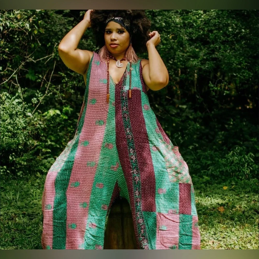 Kantha Bae Harmony Bohemian Wide-Leg Jumpsuit - Picture 4 of 14